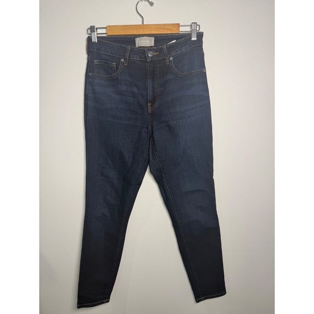 Everlane The Curvy High Rise Skinny Jean Dark Indigo Blue Denim Size 29 Regular